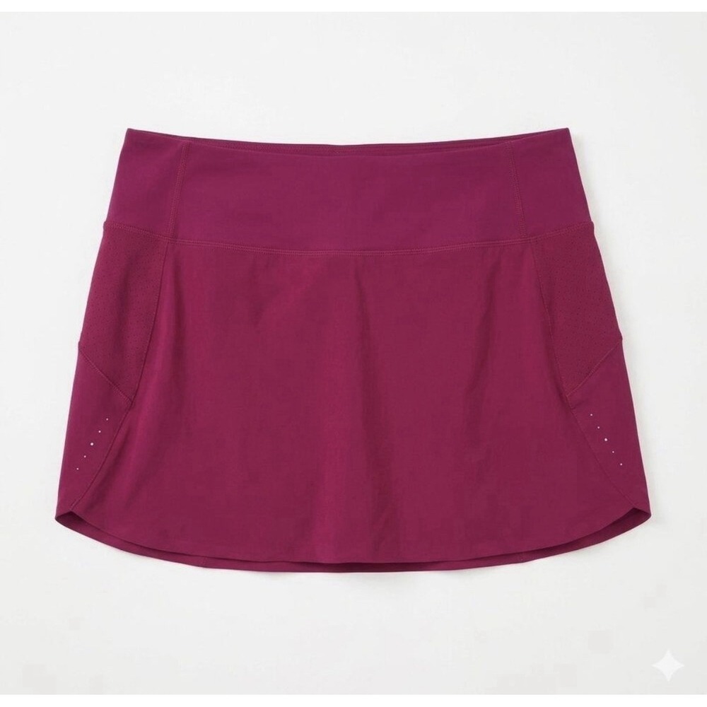Athleta Run With It 14"‎ Skort Large Purple Berry Athletic Tennis Golf Running